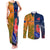 Custom France And Australia Rugby Couples Matching Tank Maxi Dress and Long Sleeve Button Shirts 2023 World Cup Le Bleus Wallabies Together LT14 Gold - Polynesian Pride