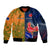 Custom France And Australia Rugby Sleeve Zip Bomber Jacket 2023 World Cup Le Bleus Wallabies Together LT14 Unisex Gold - Polynesian Pride