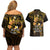 Polynesia Suicide Prevention Awareness Couples Matching Off Shoulder Short Dress and Hawaiian Shirt Your Life Is Worth Living For Polynesian Gold Pattern LT14 - Polynesian Pride