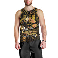 Polynesia Suicide Prevention Awareness Men Tank Top Your Life Is Worth Living For Polynesian Gold Pattern LT14 - Polynesian Pride