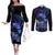 Polynesia Suicide Prevention Awareness Couples Matching Off The Shoulder Long Sleeve Dress and Long Sleeve Button Shirts Your Life Is Worth Living For Polynesian Blue Pattern LT14 Gold - Polynesian Pride