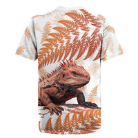 Red New Zealand Tuatara Rugby Jersey Aotearoa Sphenodon Punctatus Silver Fern