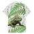 Green New Zealand Tuatara Family Matching Summer Maxi Dress and Hawaiian Shirt Aotearoa Sphenodon Punctatus Silver Fern