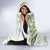 Green New Zealand Tuatara Hooded Blanket Aotearoa Sphenodon Punctatus Silver Fern