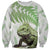 Green New Zealand Tuatara Sweatshirt Aotearoa Sphenodon Punctatus Silver Fern