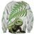 Green New Zealand Tuatara Sweatshirt Aotearoa Sphenodon Punctatus Silver Fern