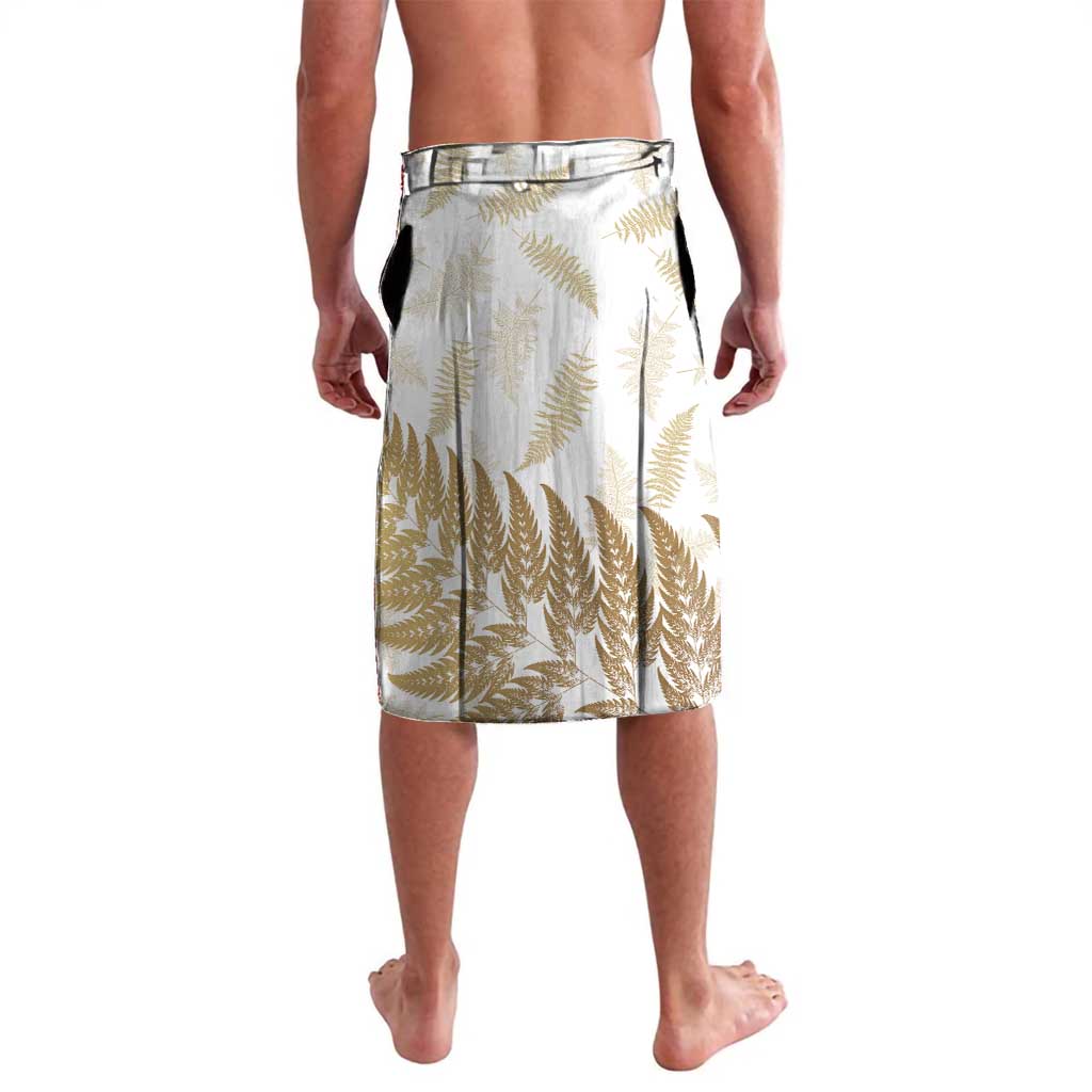 Gold New Zealand Tuatara Lavalava Aotearoa Sphenodon Punctatus Silver Fern