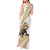 Gold New Zealand Tuatara Tank Maxi Dress Aotearoa Sphenodon Punctatus Silver Fern