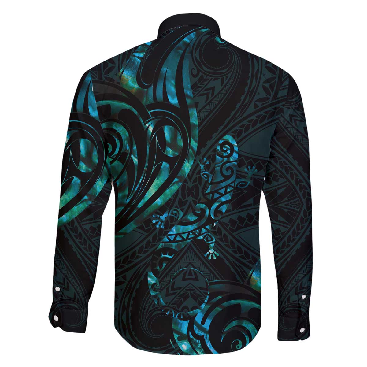 New Zealand Skink Family Matching Puletasi and Hawaiian Shirt Aotearoa Maori Mix Paua Shell