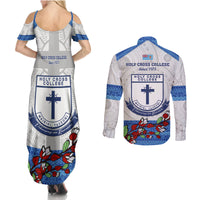 fiji-holy-cross-college-couples-matching-summer-maxi-dress-and-long-sleeve-button-shirts-happy-50th-anniversary-fijian-tagimoucia-tapa-pattern