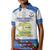 Personalised Fiji Holy Cross College Kid Polo Shirt Happy 50th Anniversary Fijian Tagimoucia Tapa Pattern LT14 Kid White - Polynesian Pride