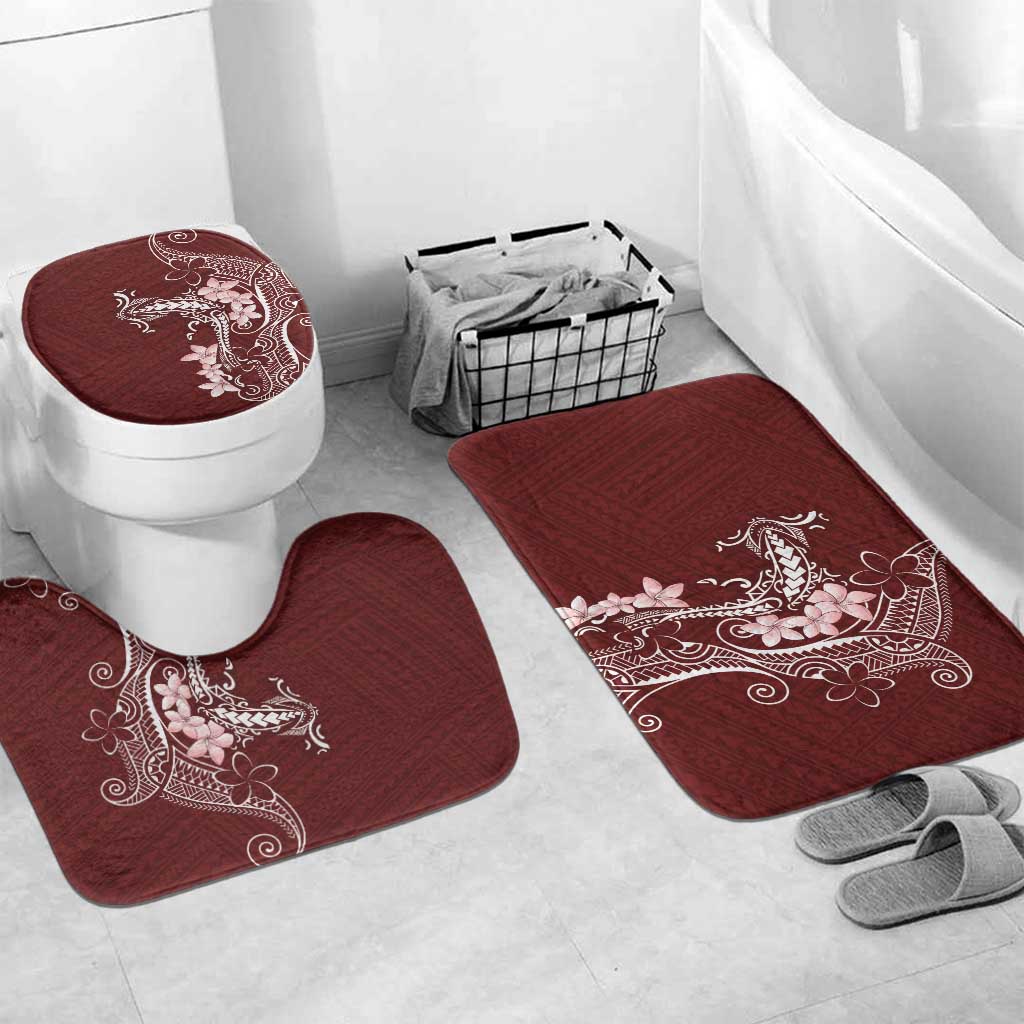 Oxblood Hawaii Bathroom Set Hammerhead Shark Tattoo Curve Polynesian - Polynesian Pride