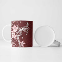 Oxblood Hawaii Ceramic Mug Hammerhead Shark Tattoo Curve Polynesian - Polynesian Pride