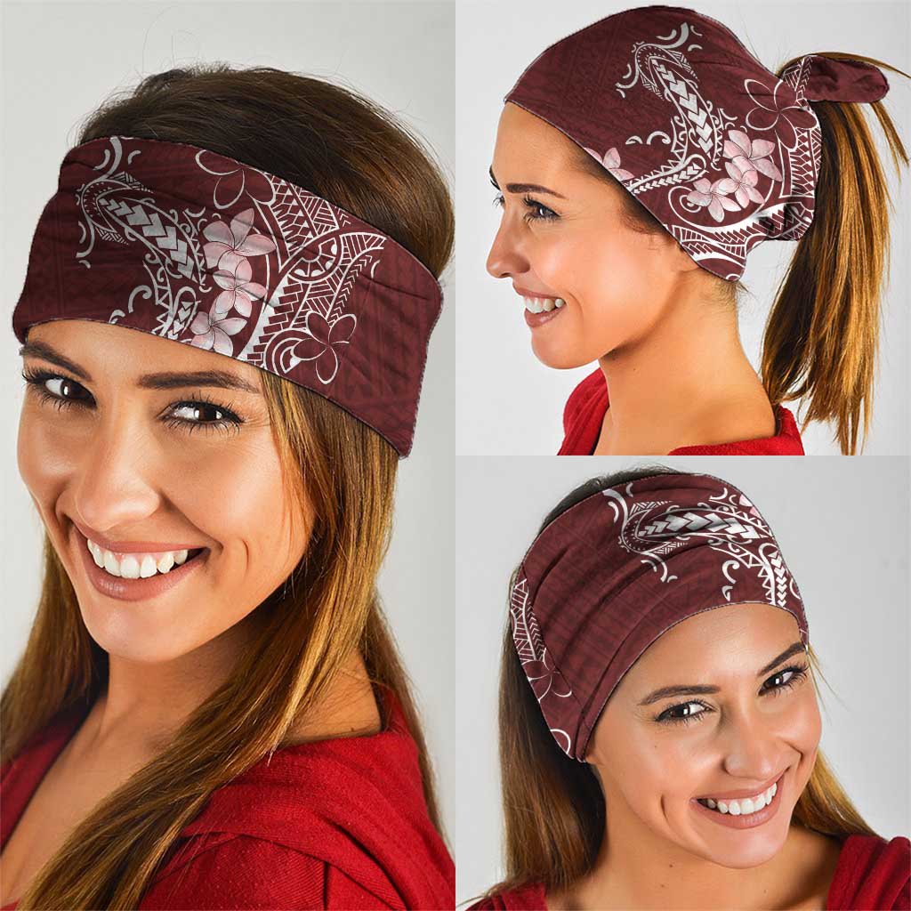Oxblood Hawaii Neck Gaiter Hammerhead Shark Tattoo Curve Polynesian - Polynesian Pride