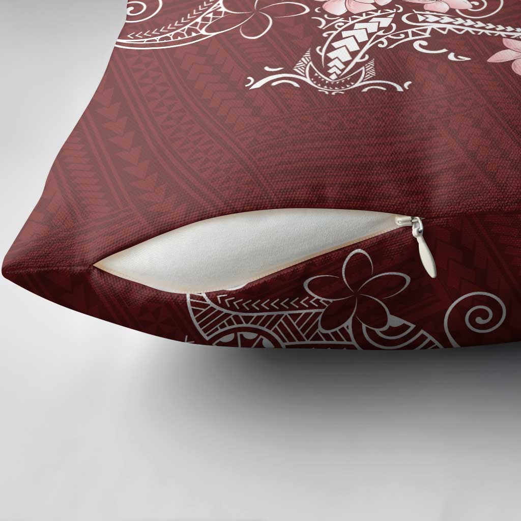 Oxblood Hawaii Pillow Cover Hammerhead Shark Tattoo Curve Polynesian - Polynesian Pride
