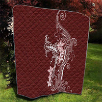 Oxblood Hawaii Quilt Hammerhead Shark Tattoo Curve Polynesian - Polynesian Pride