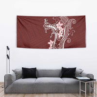 Oxblood Hawaii Tapestry Hammerhead Shark Tattoo Curve Polynesian - Polynesian Pride