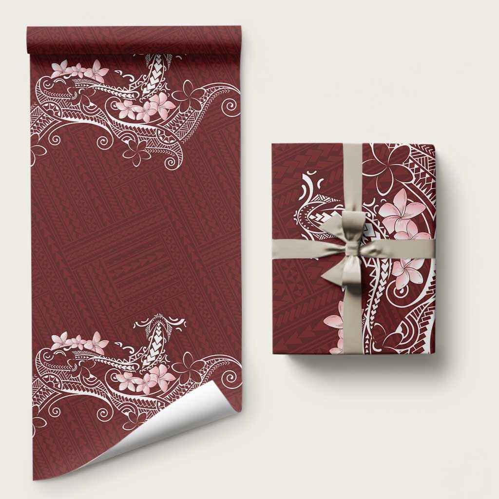 Oxblood Hawaii Wrapping Paper Hammerhead Shark Tattoo Curve Polynesian - Polynesian Pride