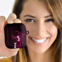 Pink Hawaii AirPods Case Hammerhead Shark Tattoo Curve Polynesian - Polynesian Pride