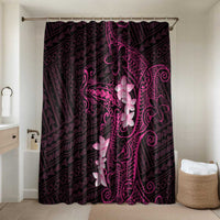 Pink Hawaii Bathroom Set Hammerhead Shark Tattoo Curve Polynesian - Polynesian Pride