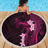 Pink Hawaii Beach Blanket Hammerhead Shark Tattoo Curve Polynesian - Polynesian Pride