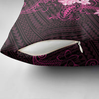 Pink Hawaii Pillow Cover Hammerhead Shark Tattoo Curve Polynesian - Polynesian Pride