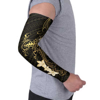 Black and Gold Hawaii Arm Sleeves Hammerhead Shark Tattoo Curve Polynesian - Polynesian Pride