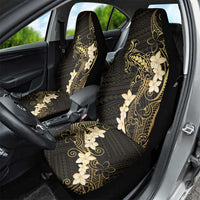 Black and Gold Hawaii Car Seat Cover Hammerhead Shark Tattoo Curve Polynesian - Polynesian Pride