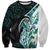 Proud Aotearoa Sweatshirt Maori Silver Fern Mix Paua Shell Pattern