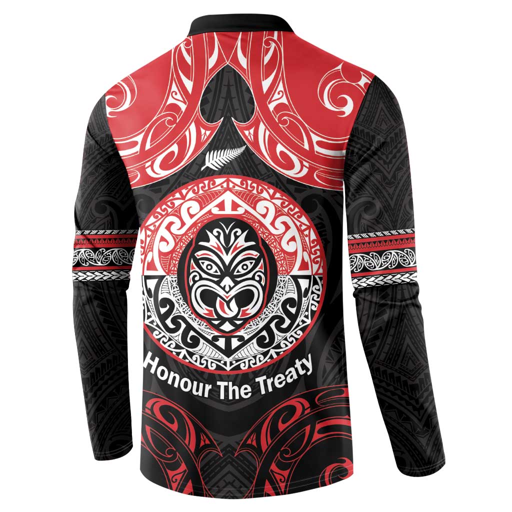 Aotearoa Toitu Te Tiriti Button Sweatshirt Haka Tiki Honour The Treaty