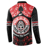 Aotearoa Toitu Te Tiriti Button Sweatshirt Haka Tiki Honour The Treaty