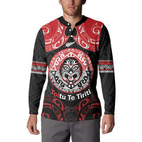 Aotearoa Toitu Te Tiriti Button Sweatshirt Haka Tiki Honour The Treaty