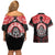 Aotearoa Toitu Te Tiriti Couples Matching Off Shoulder Short Dress and Hawaiian Shirt Haka Tiki Honour The Treaty
