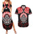 Aotearoa Toitu Te Tiriti Couples Matching Summer Maxi Dress and Hawaiian Shirt Haka Tiki Honour The Treaty