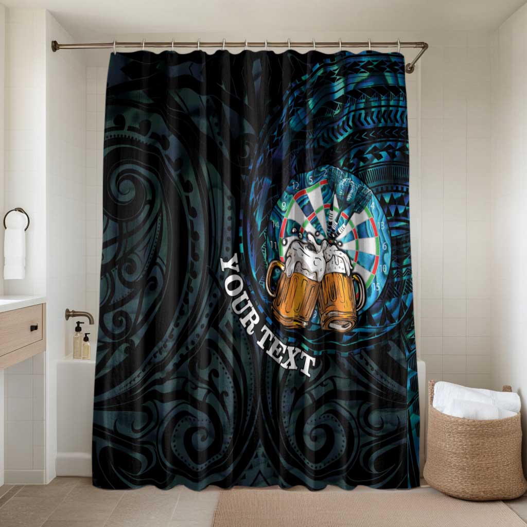 Personalized New Zealand Darts Beer Bathroom Set Paua Shell Aotearoa Maori Tattoo - Polynesian Pride