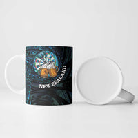 Personalized New Zealand Darts Beer Ceramic Mug Paua Shell Aotearoa Maori Tattoo - Polynesian Pride