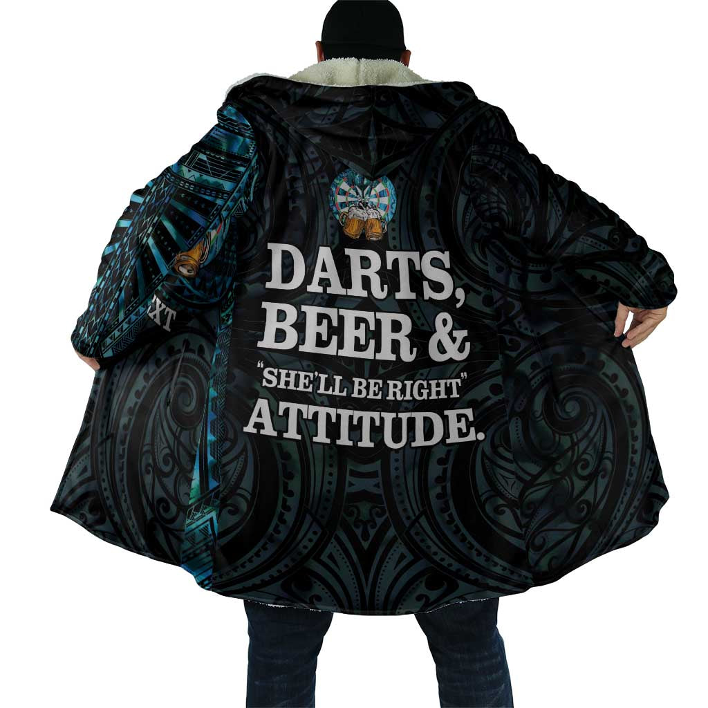 Personalized New Zealand Darts Beer Cloak Paua Shell Aotearoa Maori Tattoo - Polynesian Pride