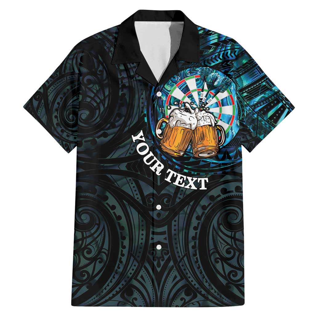 Personalized New Zealand Darts Beer Family Matching Mermaid Dress and Hawaiian Shirt Paua Shell Aotearoa Maori Tattoo - Polynesian Pride