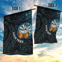 Personalized New Zealand Darts Beer Garden Flag Paua Shell Aotearoa Maori Tattoo - Polynesian Pride