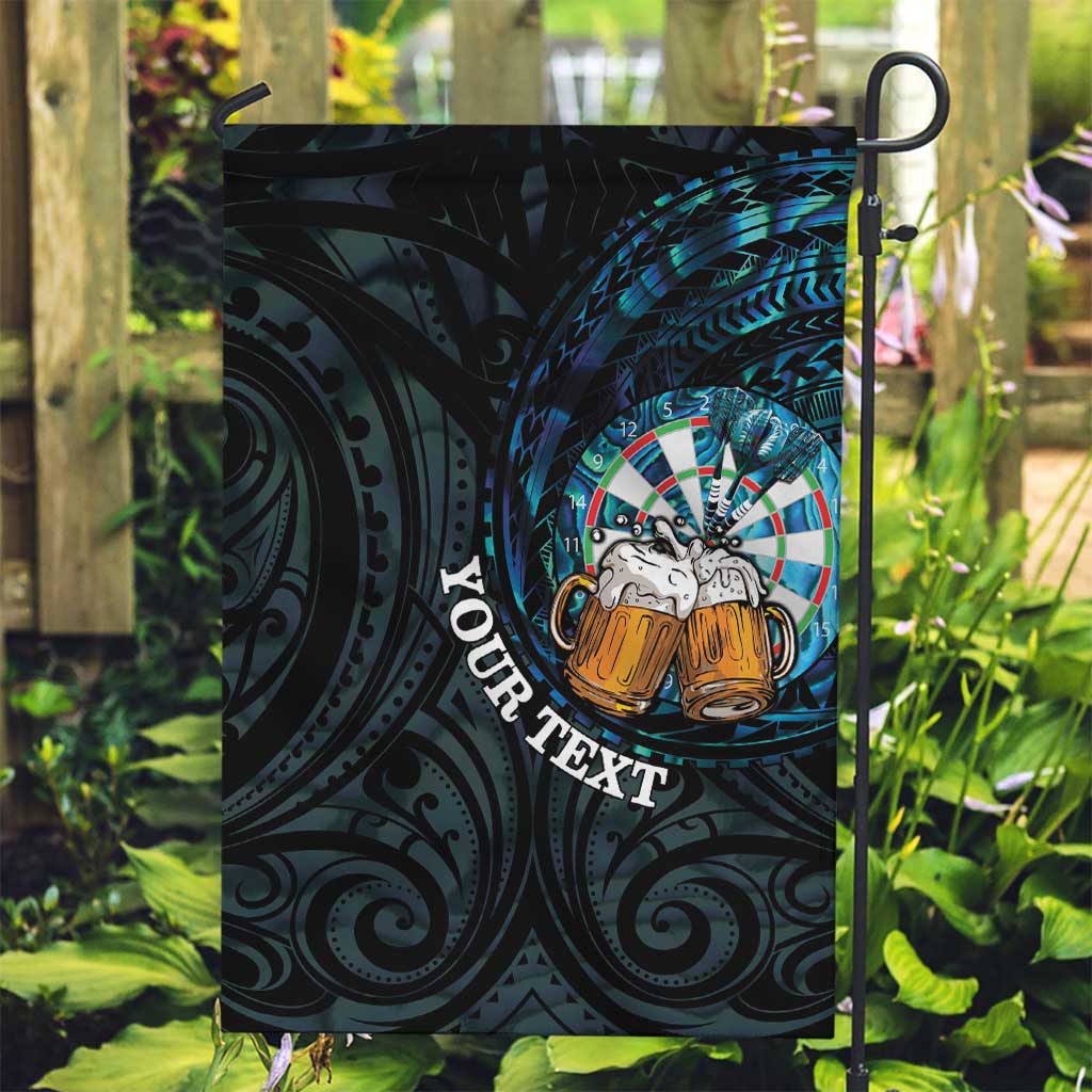 Personalized New Zealand Darts Beer Garden Flag Paua Shell Aotearoa Maori Tattoo - Polynesian Pride