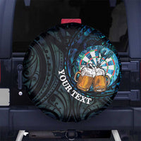 Personalized New Zealand Darts Beer Spare Tire Cover Paua Shell Aotearoa Maori Tattoo - Polynesian Pride
