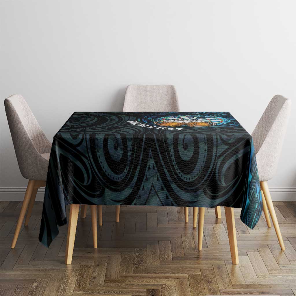 Personalized New Zealand Darts Beer Tablecloth Paua Shell Aotearoa Maori Tattoo - Polynesian Pride