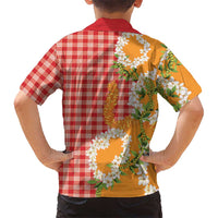 Prince Kuhio Aloha Hawaii Family Matching Puletasi and Hawaiian Shirt Plumeria Ilima Lei Palaka Motifs LT14 - Polynesian Pride