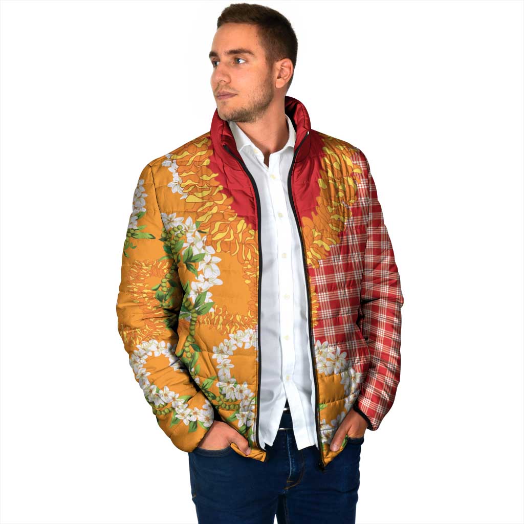 Prince Kuhio Aloha Hawaii Padded Jacket Plumeria Ilima Lei Palaka Motifs LT14 - Polynesian Pride