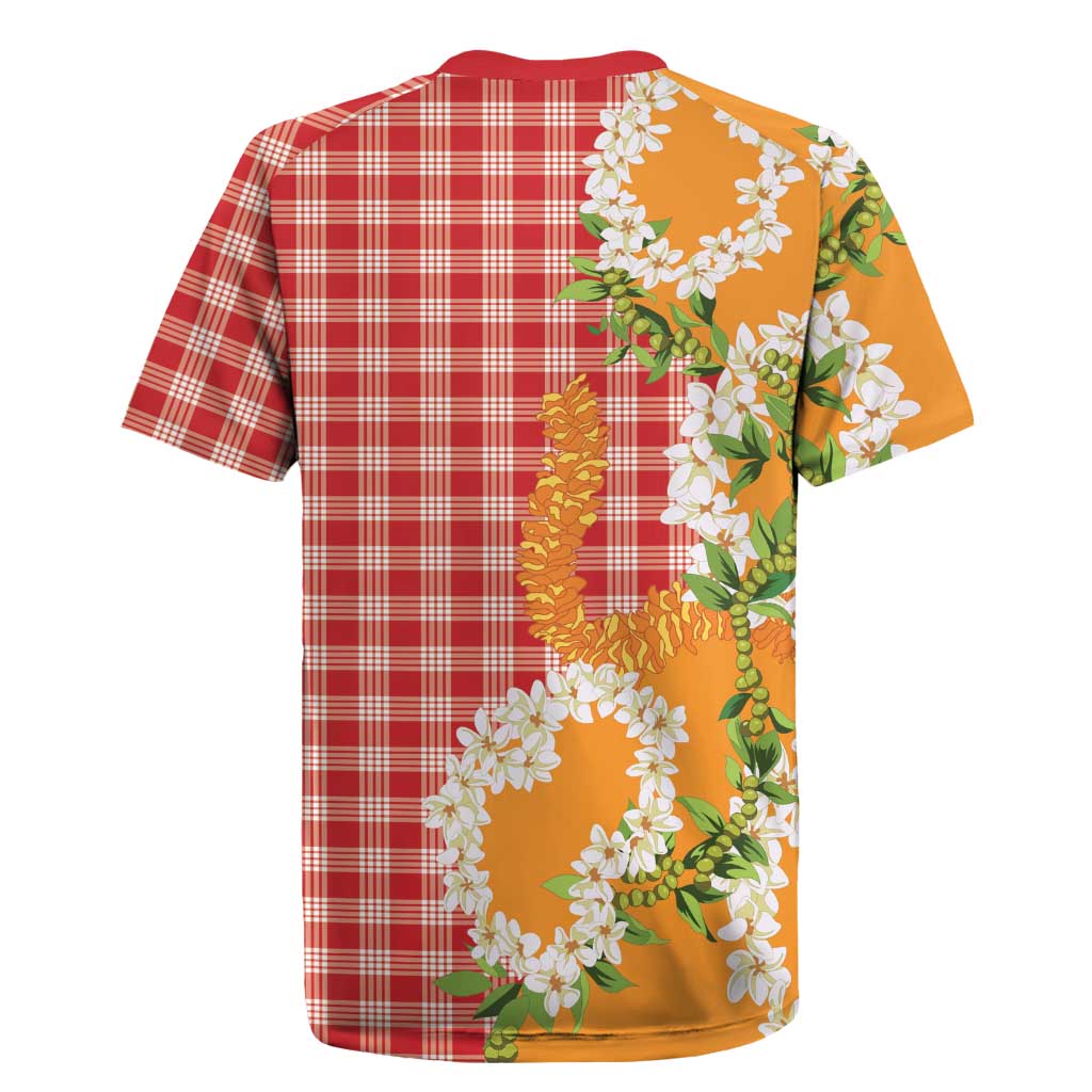 Prince Kuhio Aloha Hawaii Rugby Jersey Plumeria Ilima Lei Palaka Motifs LT14 - Polynesian Pride