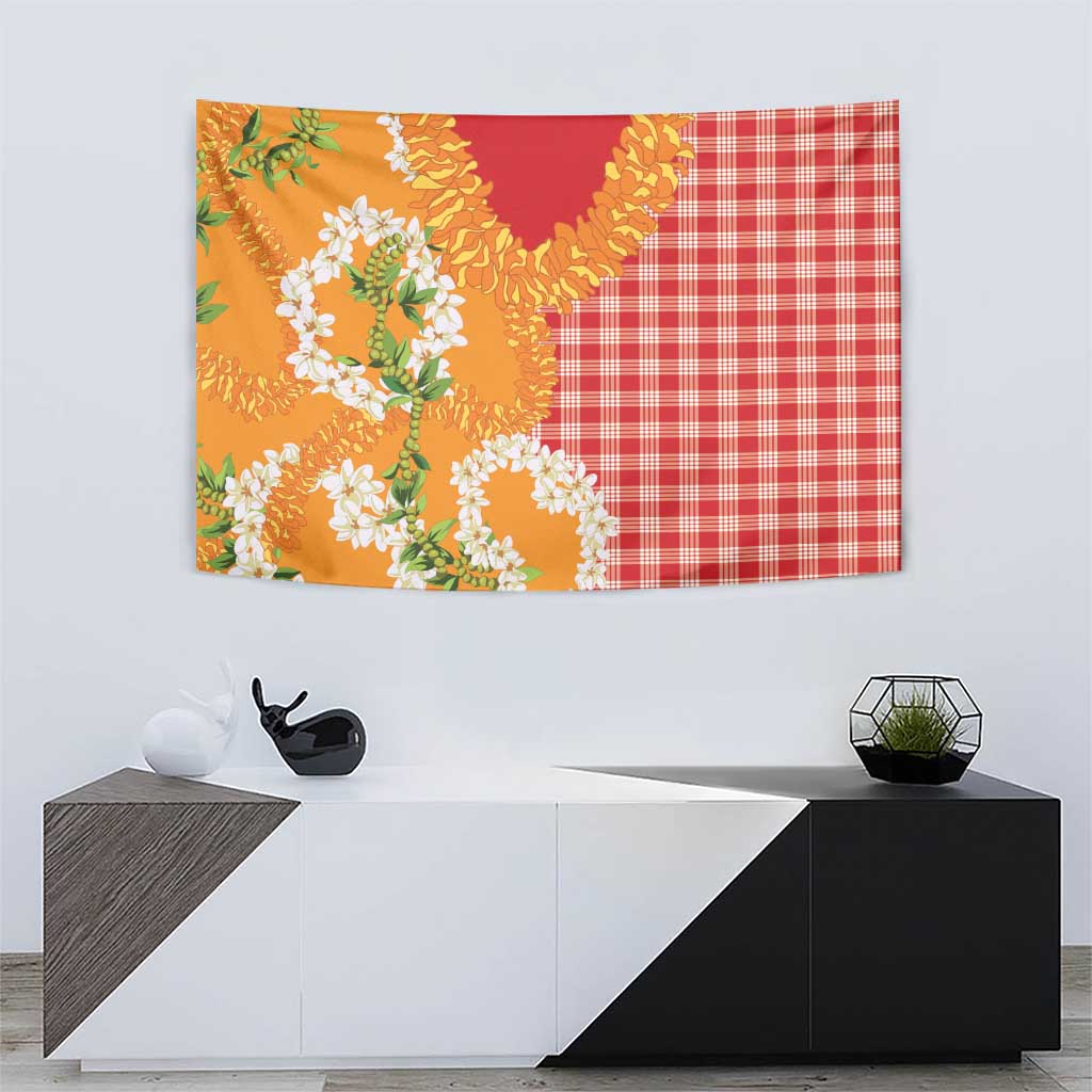 Prince Kuhio Aloha Hawaii Tapestry Plumeria Ilima Lei Palaka Motifs LT14 - Polynesian Pride