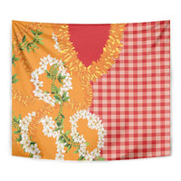 Prince Kuhio Aloha Hawaii Tapestry Plumeria Ilima Lei Palaka Motifs LT14 - Polynesian Pride