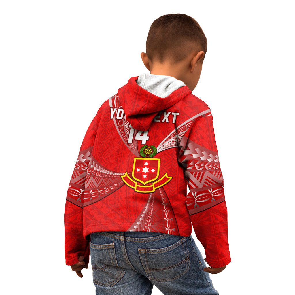 Personalised Tonga College Alete Kid Hoodie Kolisi Tonga Ngatu Pattern LT14 - Polynesian Pride