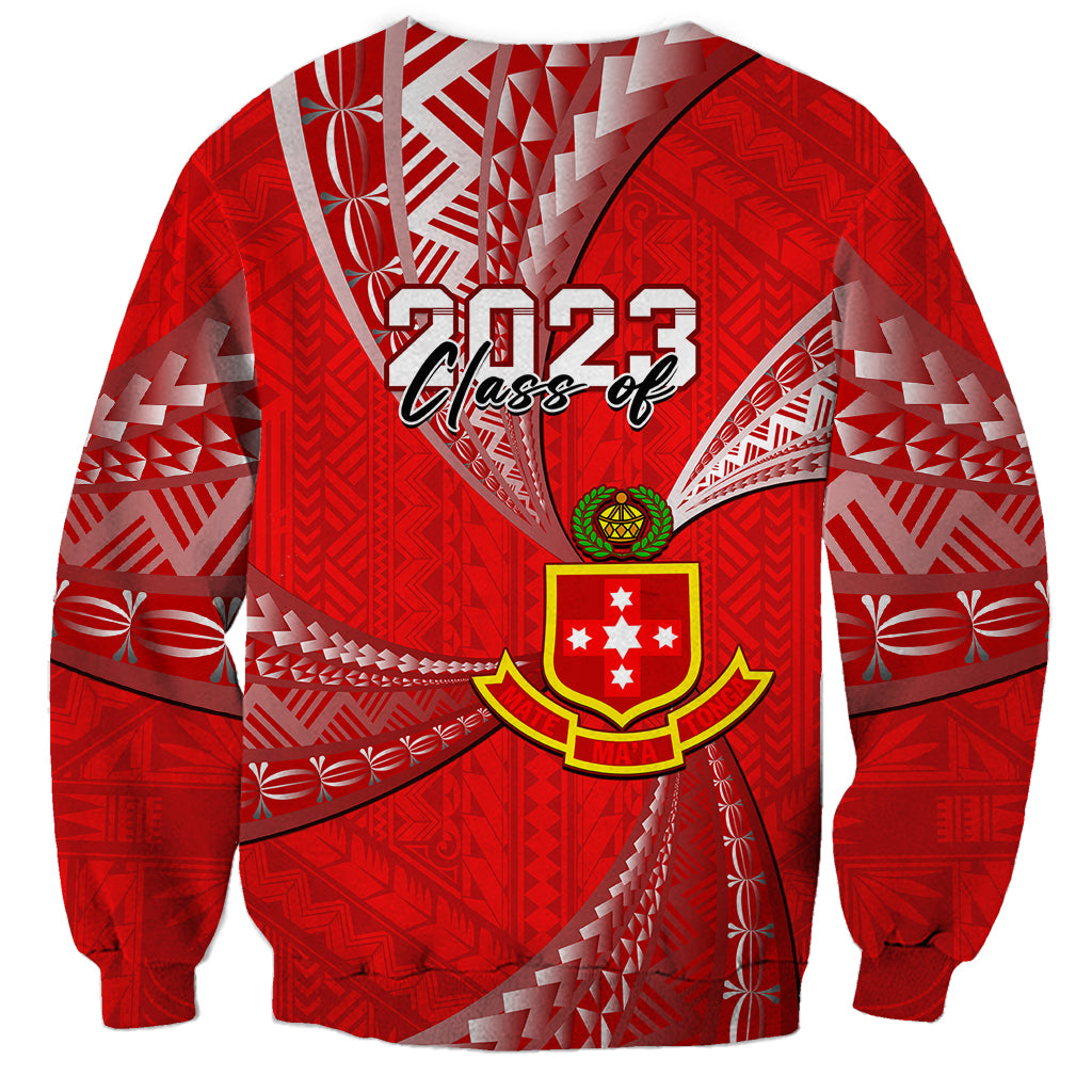 Personalised Tonga College Alete Sweatshirt Class Of Year Kolisi Tonga Ngatu Pattern LT14 - Polynesian Pride