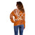 Personalised Tonga Tailulu College Off Shoulder Sweater Tongan Ngatu Pattern LT14 - Polynesian Pride